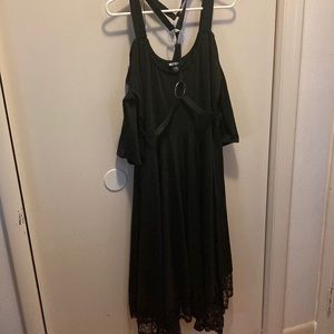Black lace harness dress